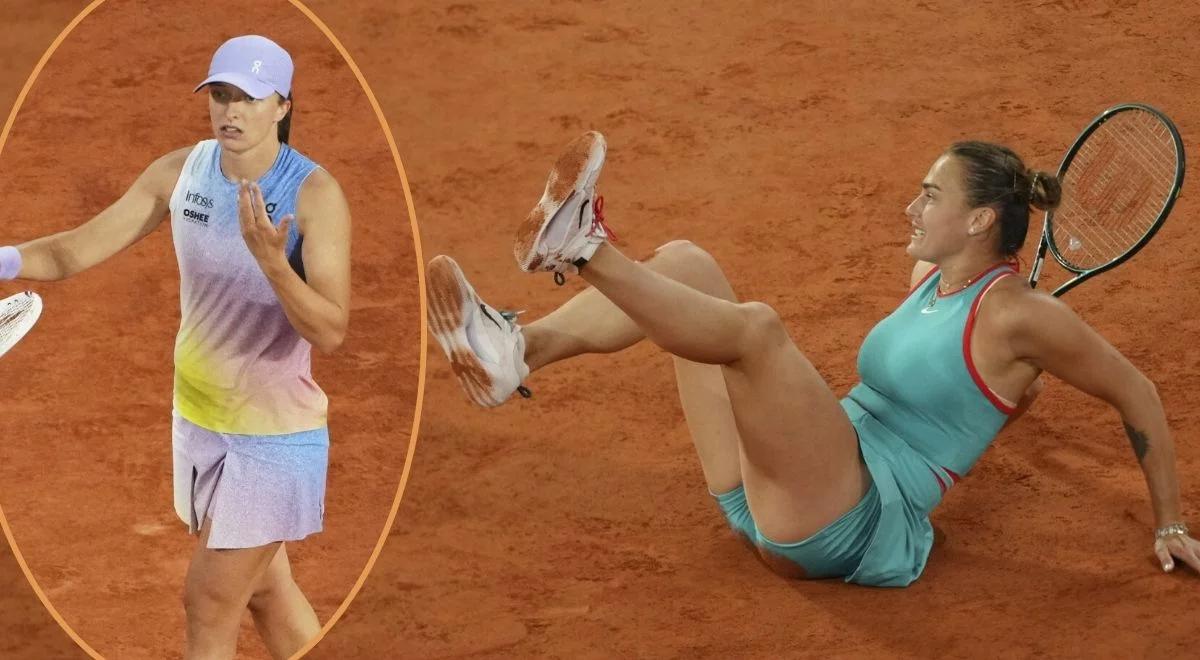 Świątek - Sabalenka. Szybująca pod dach piłka i upadek Aryny. Emocje w Paryżu 