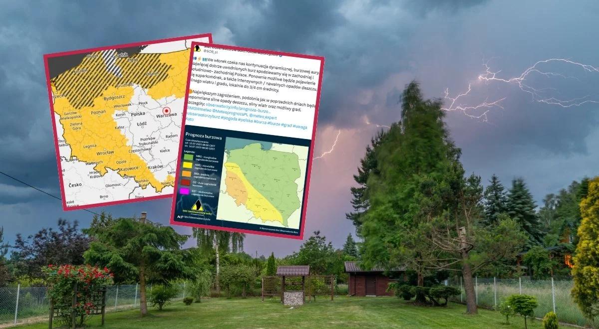 Superkomórki burzowe i grad do 4 cm. Mapa zagrożonych regionów