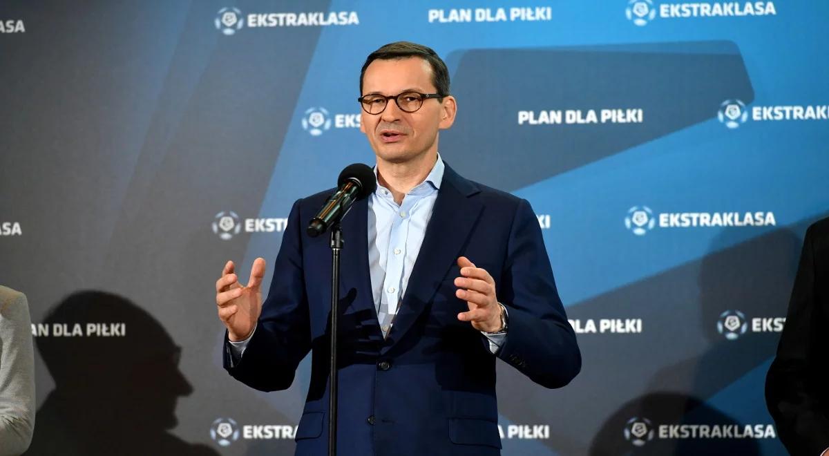 Premier Mateusz Morawiecki przedstawił "Plan dla piłki". Pięć głównych punktów działań 
