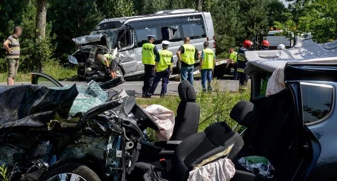 Żelazna Nowa: osobówka zderzyła się z busem. Trzy osoby zginęły