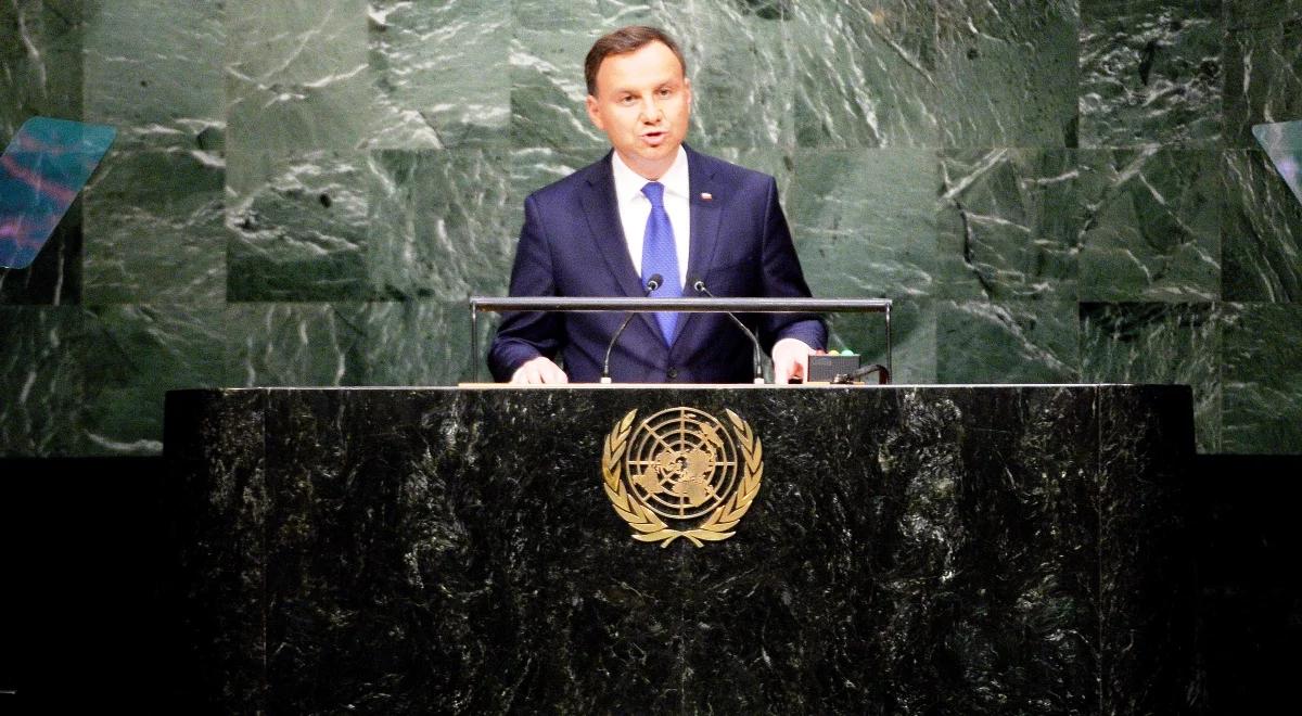 Andrzej Duda w ONZ: twórzmy świat oparty na sile prawa, a nie prawie siły