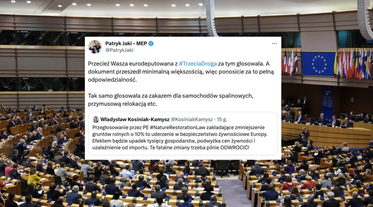 Stanowisko Europarlamentu ws. odbudowy zasobów przyrodniczych. Jaki: Trzecia Droga ponosi za to pełną odpowiedzialność