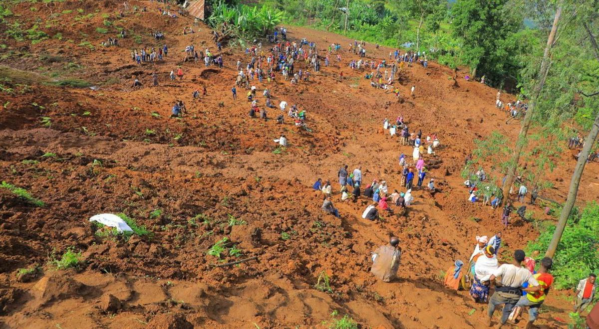 Kilkaset osób zasypanych ziemią. W Etiopii trwają poszukiwania