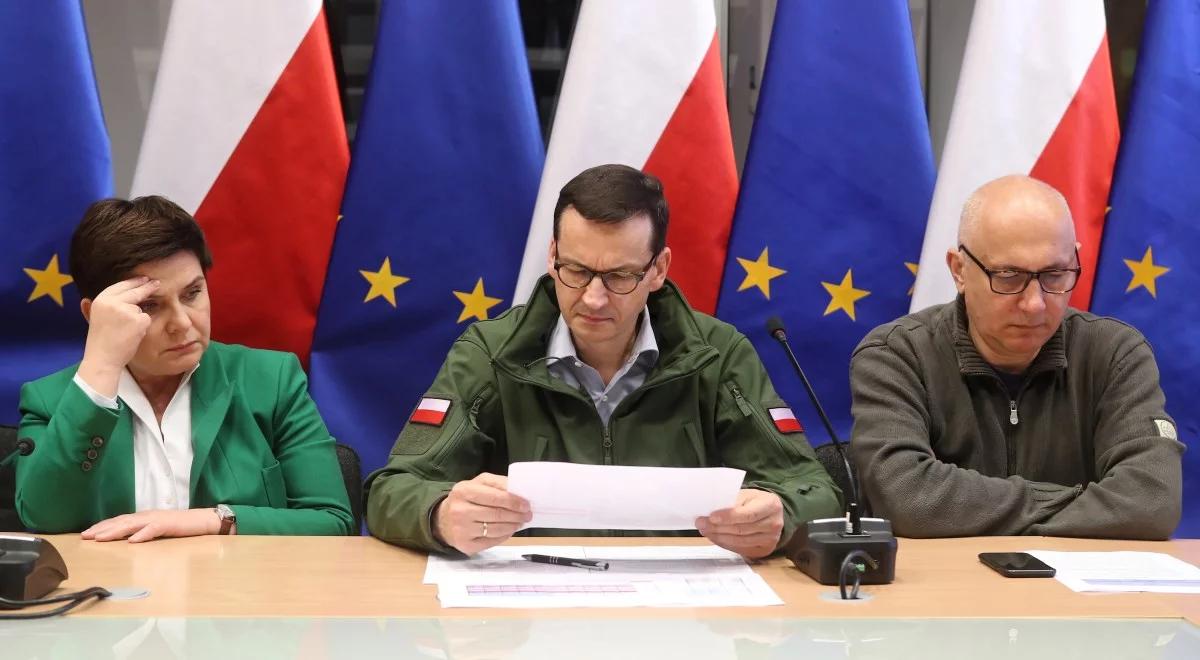 Kraków: posiedzenie sztabu kryzysowego z udziałem premiera Mateusza Morawieckiego