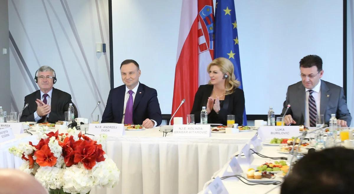 Andrzej Duda spotkał się z przedstawicielami biznesu w Zagrzebiu