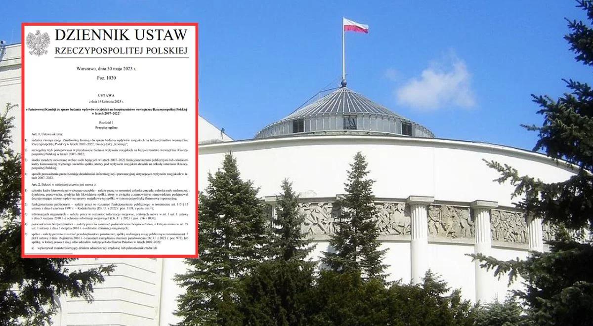 Komisja ds. badania rosyjskich wpływów. "Lex anty-Putin" opublikowana w Dzienniku Ustaw