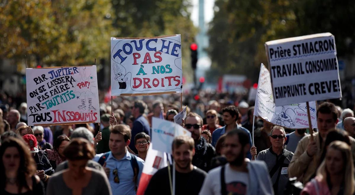 Manifestacja antyrządowa w Paryżu. Doszło do zamieszek