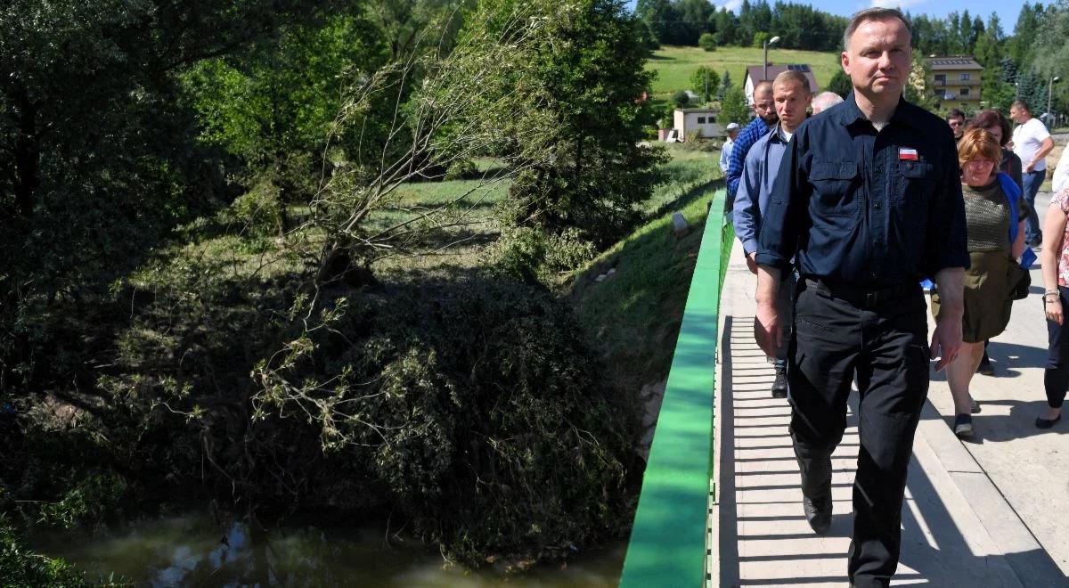 Prezydent Duda pojedzie na zalane tereny. Zacznie na Dolnym Śląsku