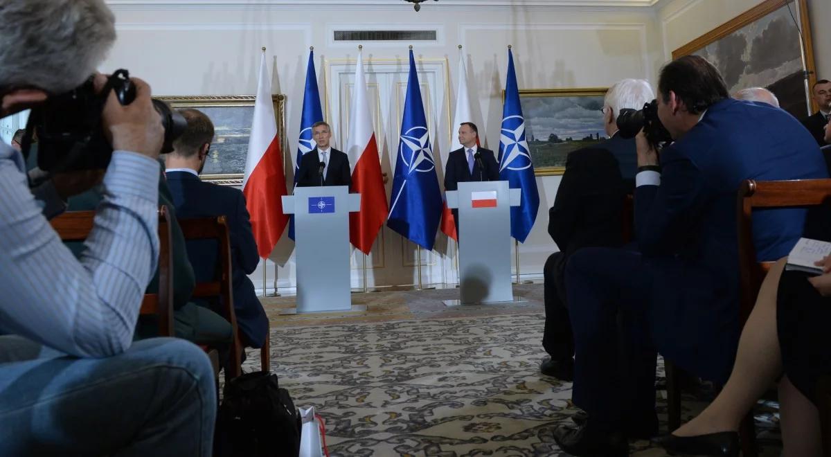 Szef NATO w Warszawie.  Prezydent:  Sojusz ma za zadanie utrwalenie pokoju
