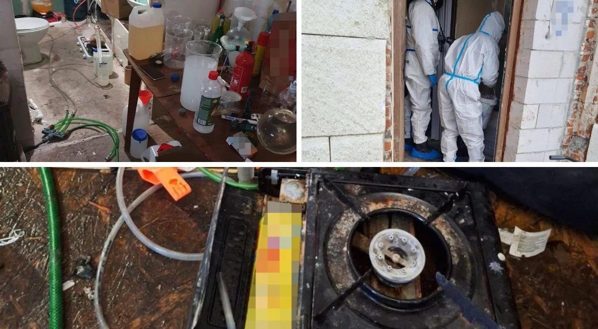 Setki litrów cieczy do produkcji amfetaminy. Policja zlikwidowała laboratorium