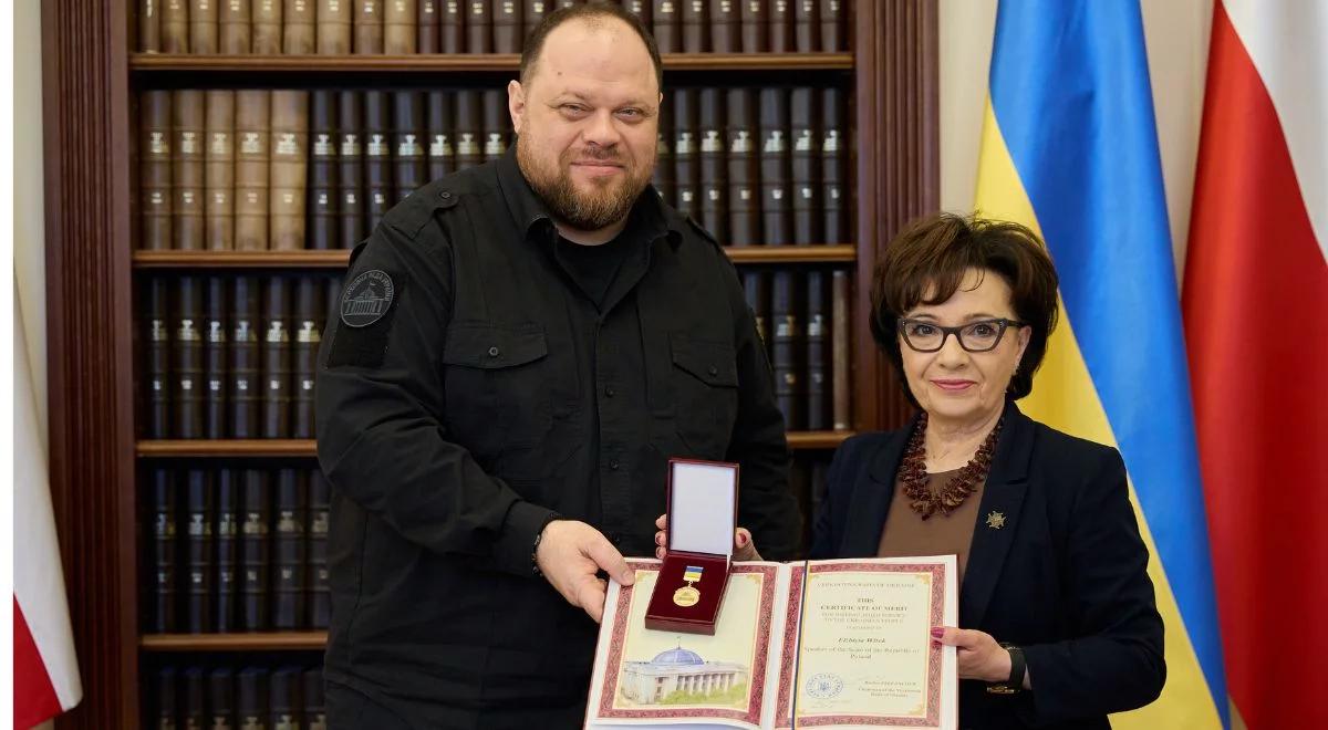 "Za zasługi dla narodu ukraińskiego". Marszałek Sejmu odznaczona przez Radę Najwyższą Ukrainy