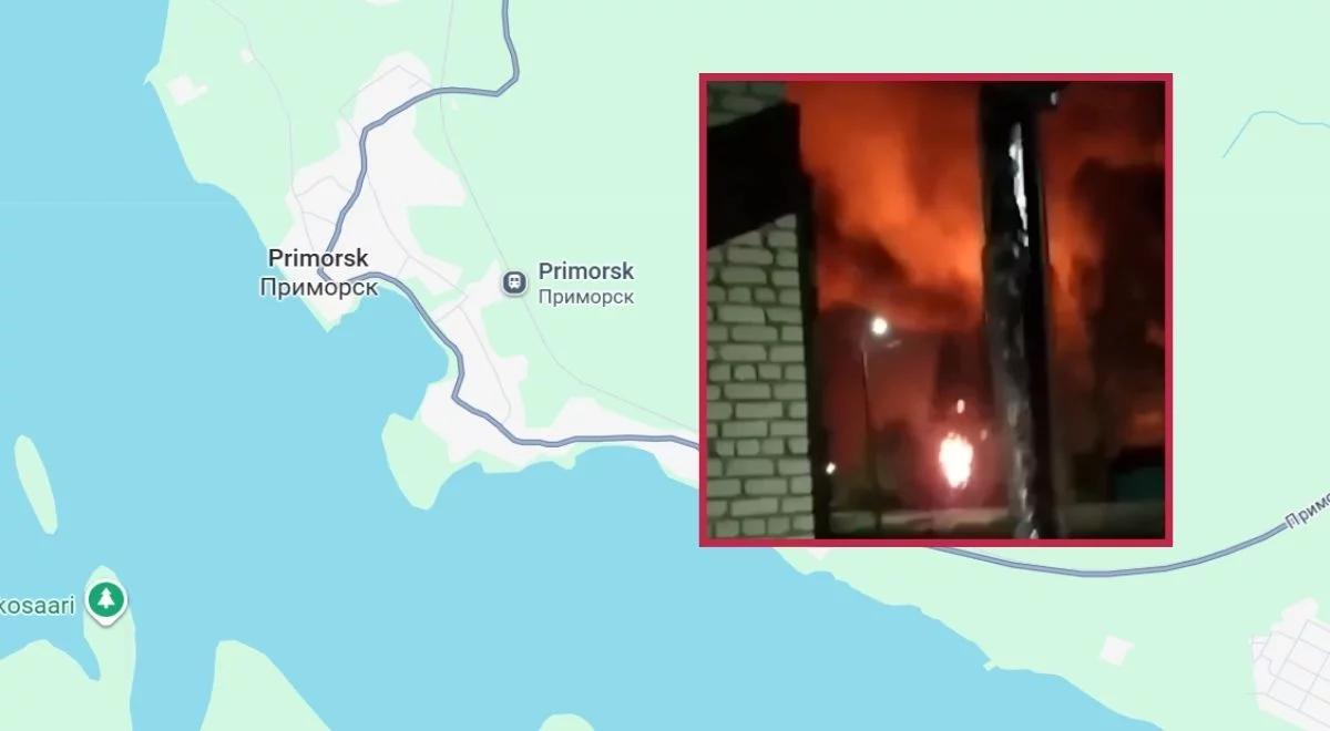 Primorsk. Atak dronów nad Bałtykiem. W rosyjskim porcie wybuchł pożar