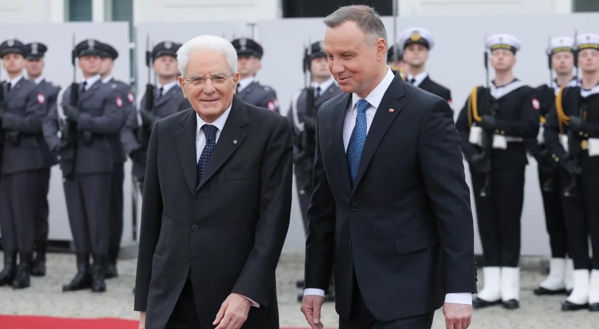 Trwa spotkanie prezydentów Polski i Włoch. Sergio Mattarella przebywa w Polsce z oficjalną wizytą