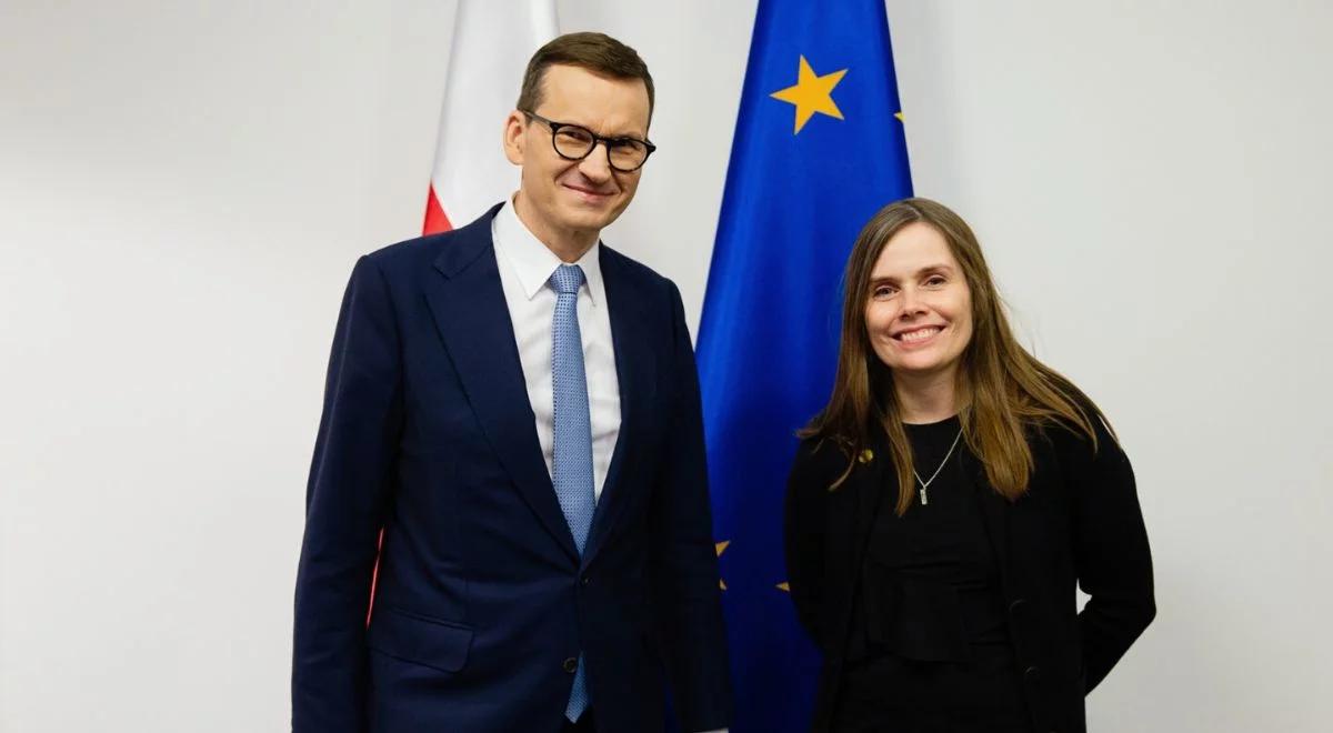 Konferencja Darczyńców dla Ukrainy. Mateusz Morawiecki spotkał się z premier Islandii