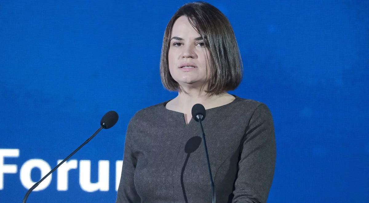"Polska wybrała właściwą strategię". Cichanouska komentuje działania rządu na wschodniej granicy