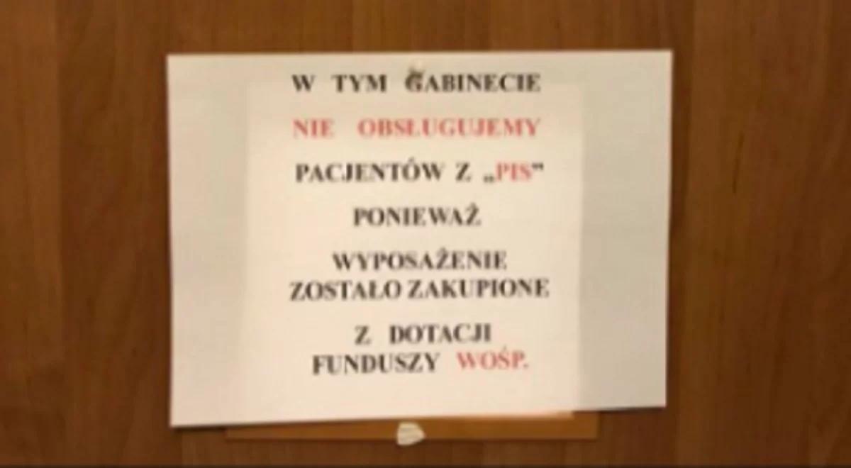 "W tym gabinecie nie obsługujemy pacjentów z PiS". Burza wokół lekarza z Rumii, jest postępowanie