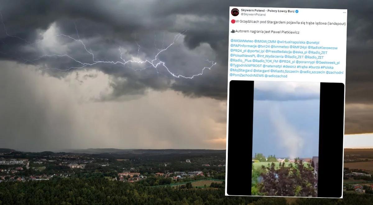 Nawałnice nad Polską. Ulewy z gradem i trąba powietrzna [WIDEO]