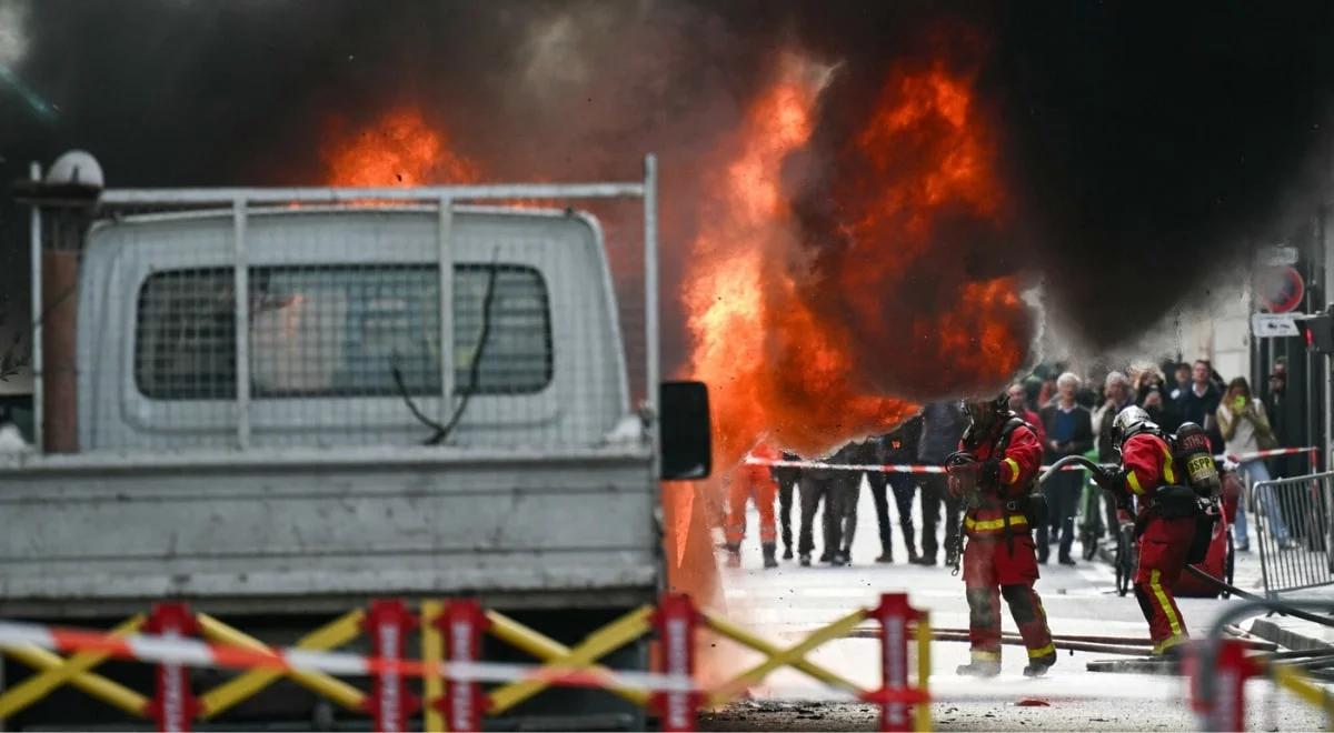 Chaos w Paryżu. Pożar i wybuchy blisko siedziby premiera Francji