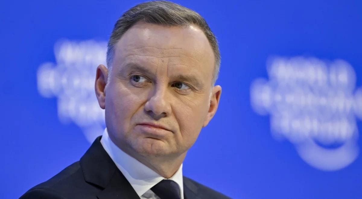 Andrzej Duda w Davos o "nowej geopolitycznej erze" i przygotowaniach do szczytu NATO