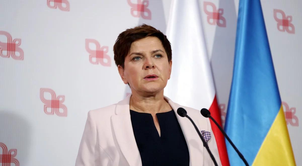 Beata Szydło: Polska chce być ambasadorem Ukrainy w UE