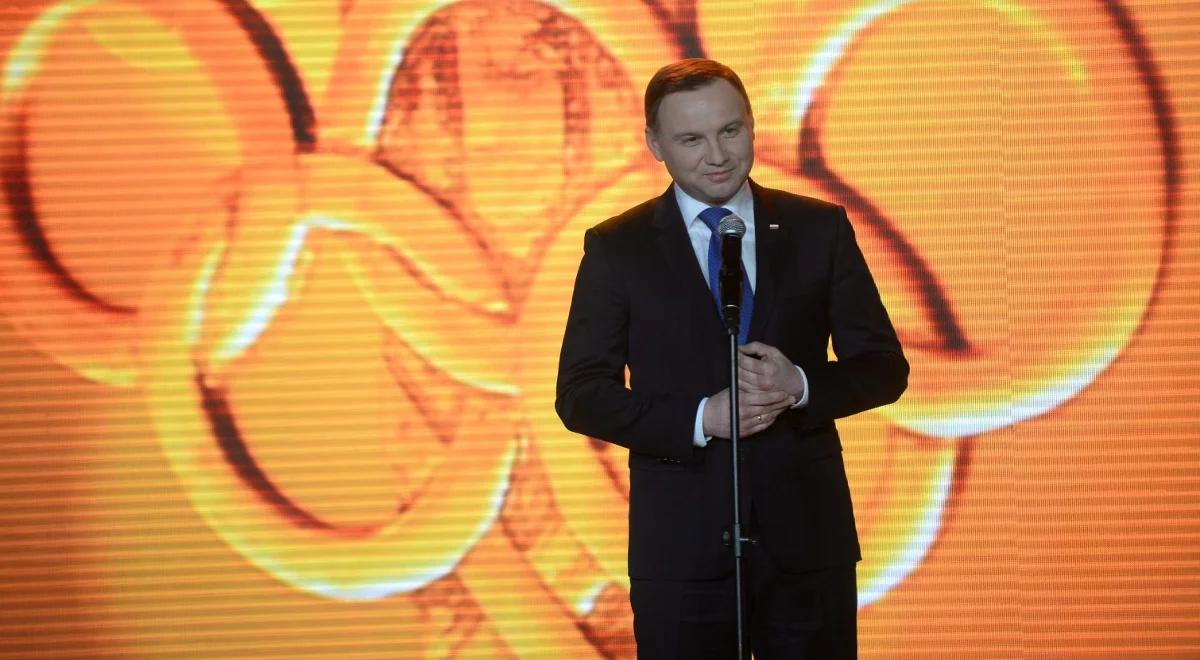 Prezydent Andrzej Duda wierzy w "grad medali" dla Polaków w Rio