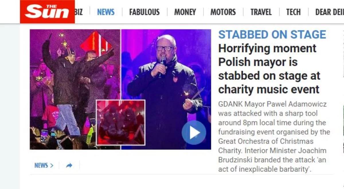 Po ataku na prezydenta Gdańska. Zagraniczne media w szoku