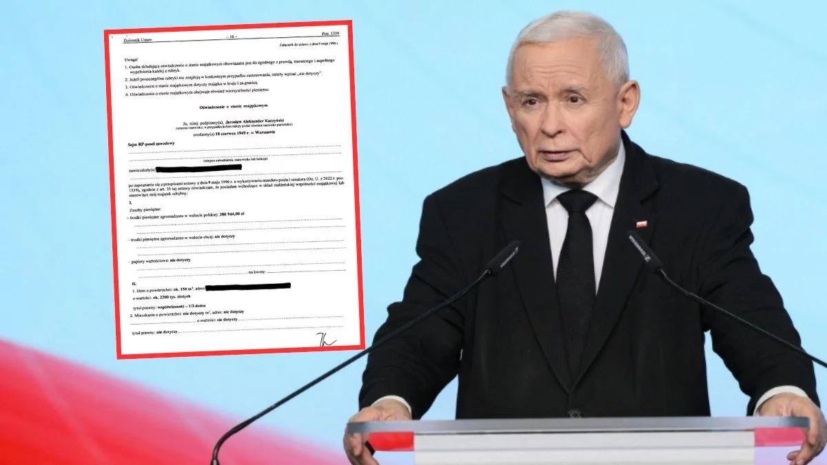 Jarosław Kaczyński ujawnia majątek. Nieruchomości i oszczędności prezesa PiS