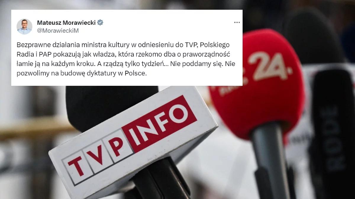 Zmiany w mediach publicznych. Mateusz Morawiecki: bezprawne działania