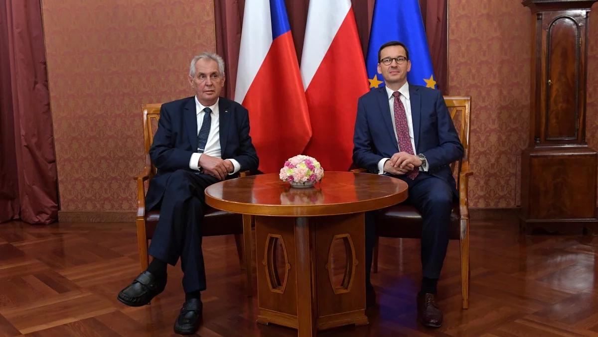Rozmowa o bezpieczeństwie i NATO. Premier Mateusz Morawiecki spotkał się z prezydentem Czech