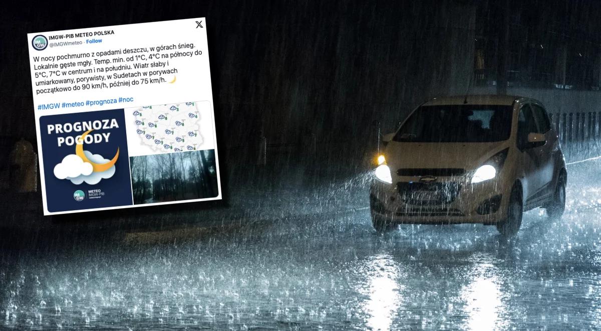 Noc będzie pochmurna. IMGW ostrzega przed opadami