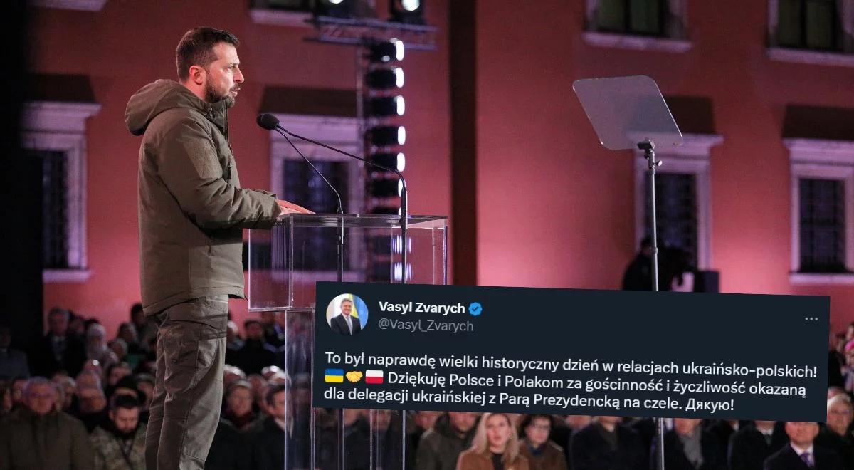 Zełenski w Polsce. Ambasador Zwarycz: to był wielki, historyczny dzień w relacjach ukraińsko-polskich