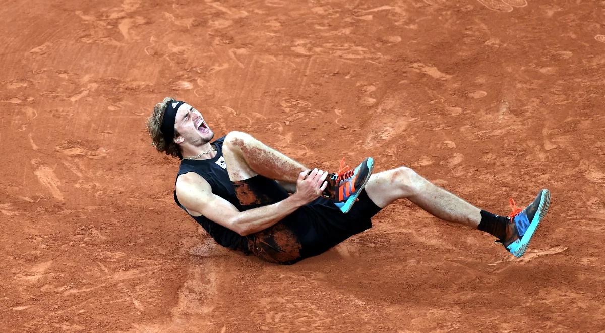 Roland Garros: Alexander Zverev obawia się "bardzo poważnej kontuzji"