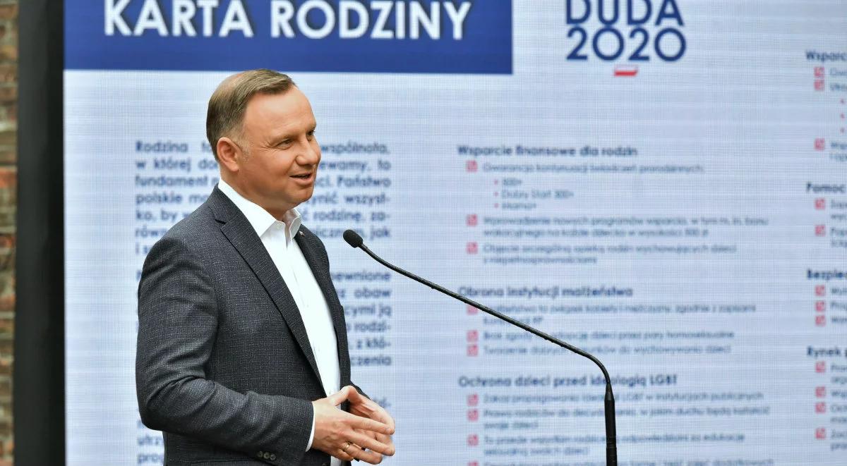 Prezydent: Karta Rodziny to wsparcie finansowe, a także gwarancja wprowadzonych programów