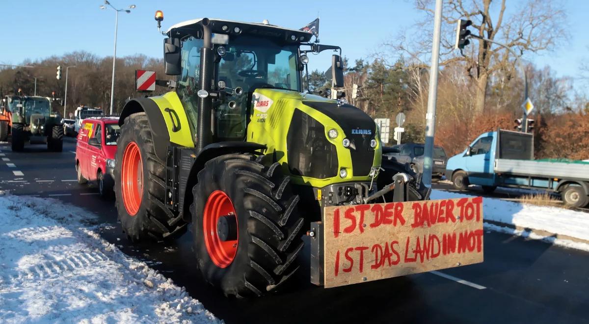 Drugi dzień protestów niemieckich rolników. W środę zaczyna się strajk maszynistów