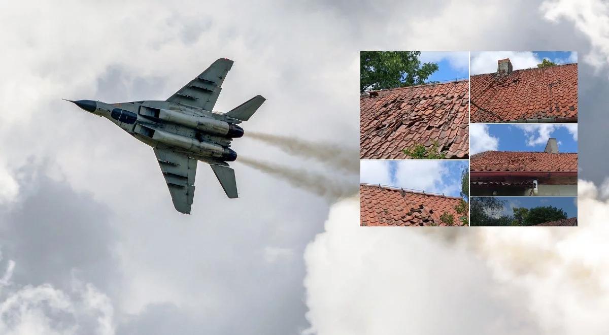 MiG-29 przekroczył barierę dźwięku. Uszkodzone dachy pod Malborkiem