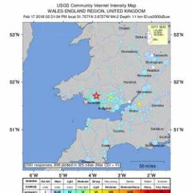 Wielka Brytania: trzęsienie ziemi w południowej Walii
