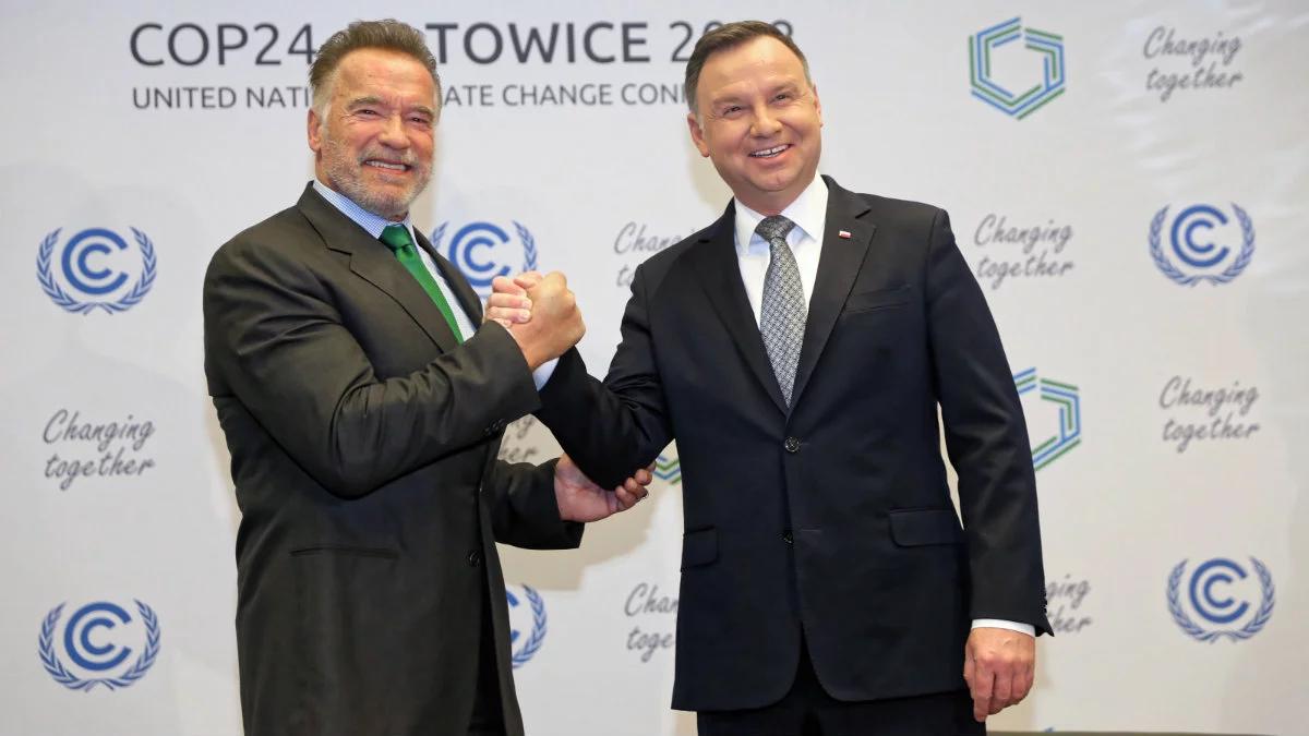 Prezydent Andrzej Duda spotkał się z Arnoldem Schwarzeneggerem