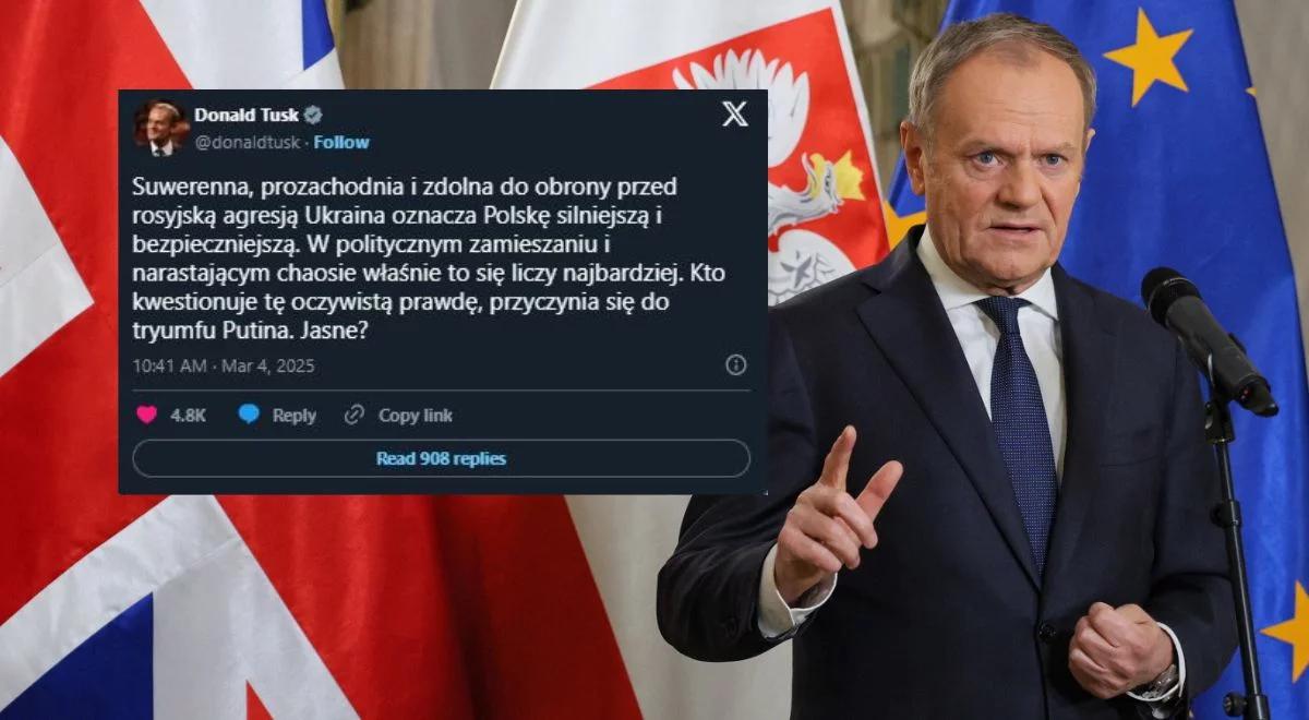 Tusk lobbuje za silną Ukrainą. "Właśnie to się liczy najbardziej"