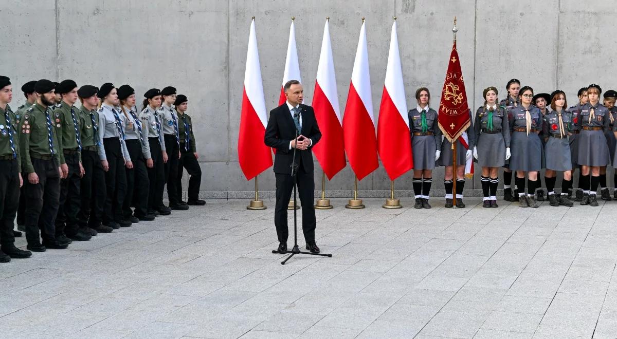 Prezydent Duda: u harcerzy wolna, niepodległa Polska zawsze była na pierwszym miejscu