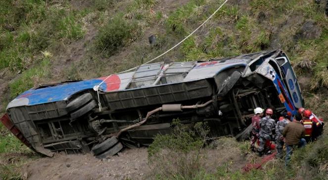 Ekwador: autobus stoczył się w przepaść. 13 osób nie żyje