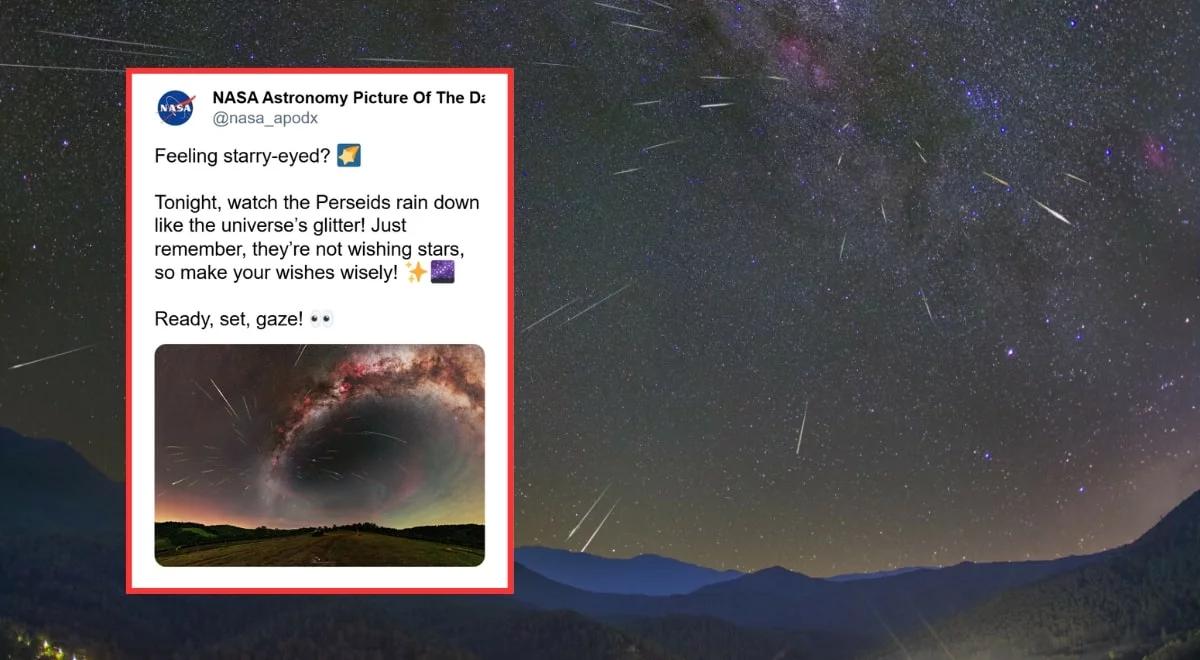 NASA wybrała zdjęcie dnia, są na nim Perseidy. Wykonał je Polak