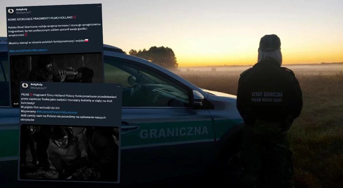 Kłamliwy film "Zielona granica". Funkcjonariusze SG: to brutalny atak