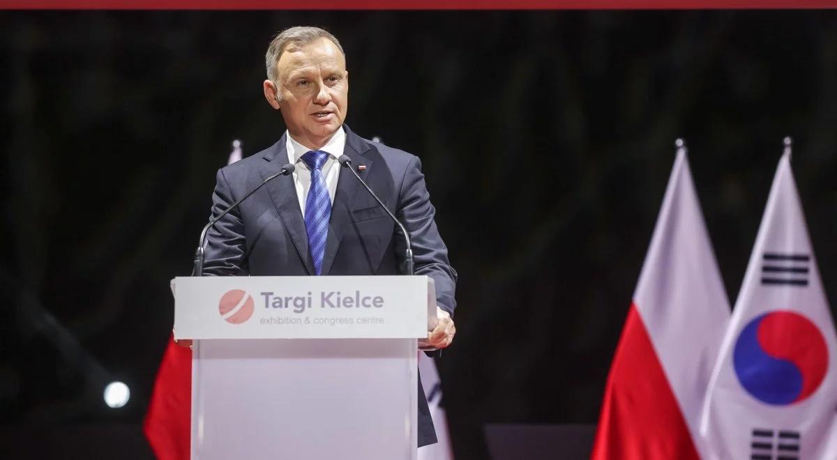 Targi zbrojeniowe w Kielcach. Prezydent Duda mówił o "odradzającym się za wschodnią granicą imperializmie"