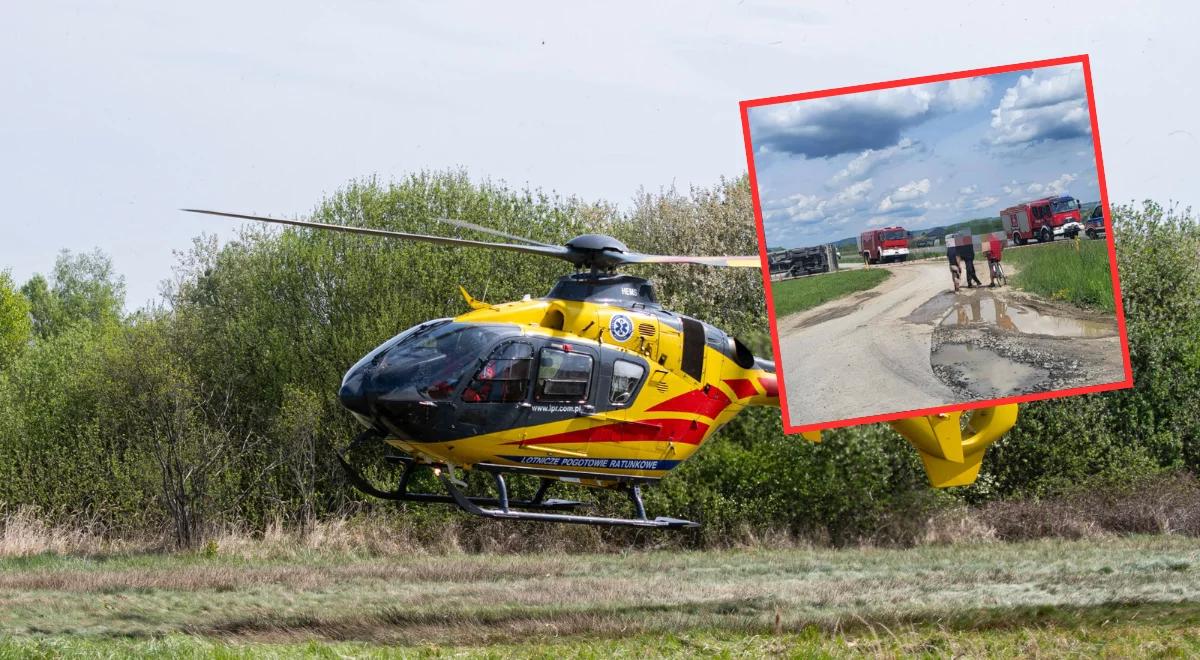 Dramat w Podrzeczu. Rowerzysta wjechał pod koła ciężarówki