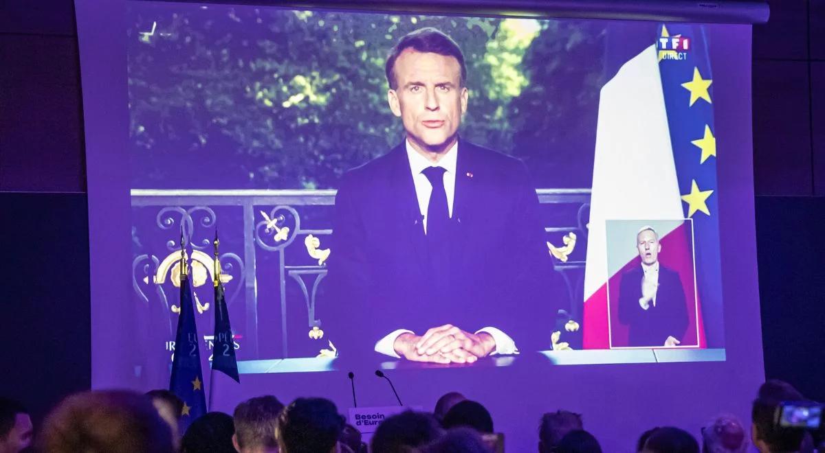 Przedterminowe wybory we Francji. "Macron gra w niebezpieczną grę"