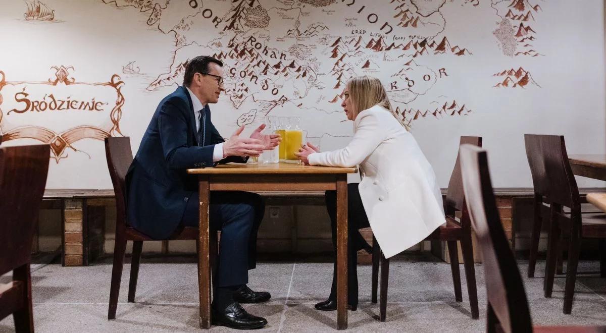 Premier Morawiecki zaprosił Giorgię Meloni na herbatę. "Wierzymy, że razem pokonamy Mordor"