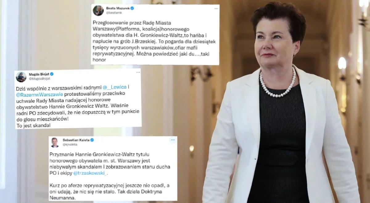 Gronkiewicz-Waltz honorowym obywatelem Warszawy. Fala oburzenia. "To hańba i naplucie na grób Jolanty Brzeskiej"