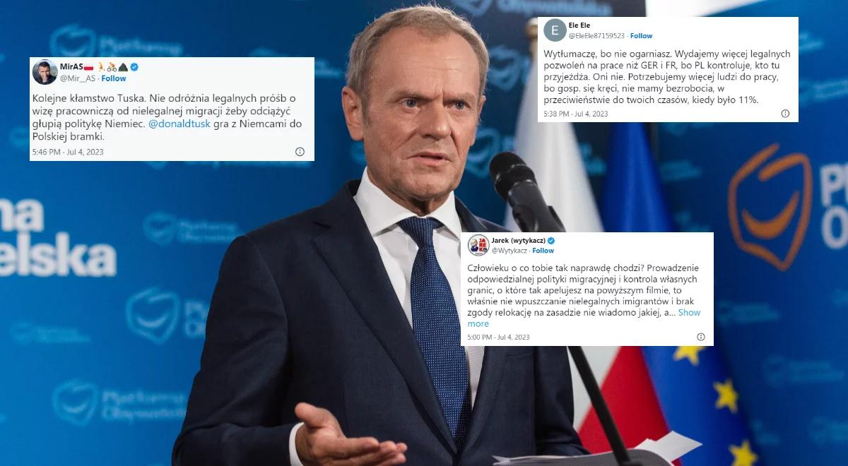 Donald Tusk próbuje wybielić politykę PO ws. migrantów. Internautów nie przekonał