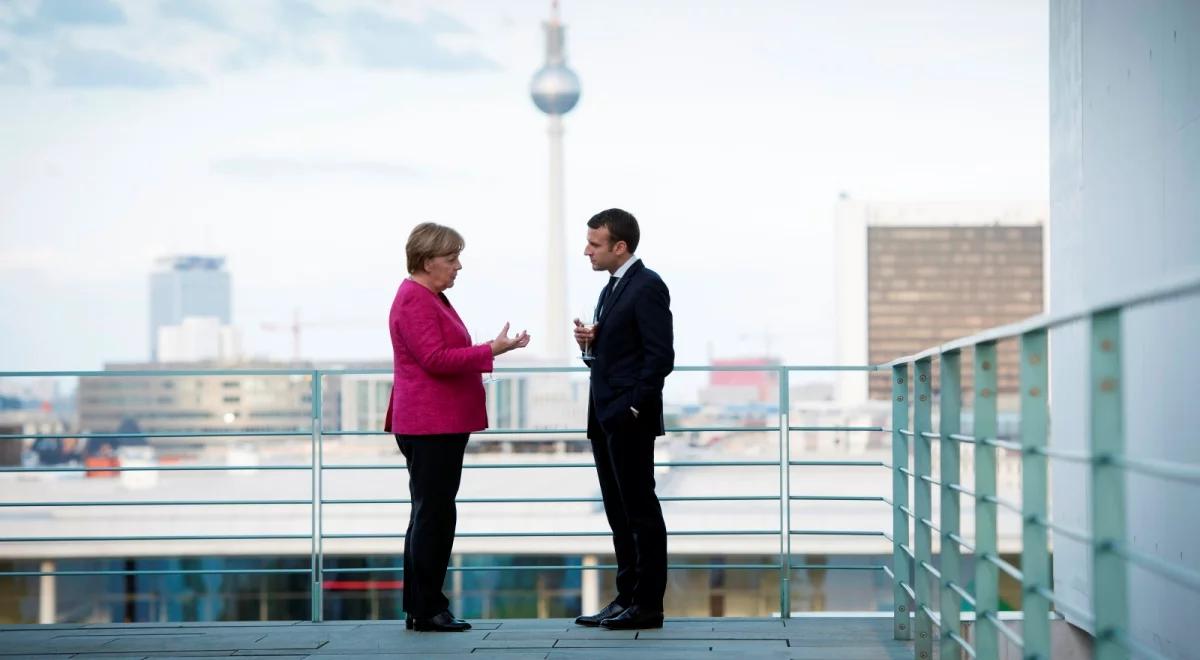 "Liczę na tandem Francji i Niemiec". Macron i Merkel gotowi do zmiany traktatów Unii Europejskiej