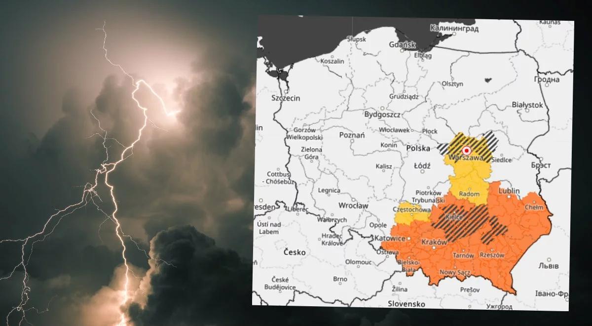 Uwaga! Burze, silny wiatr i intensywne opady. IMGW wydał pomarańczowe alerty